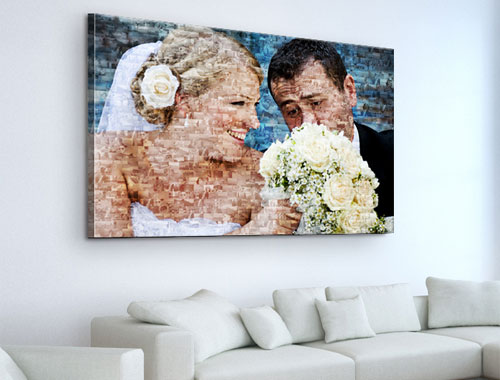 Fotomozaiek op canvas