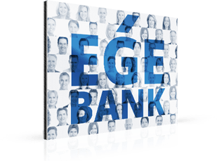 Fotomozaiek voor een bank