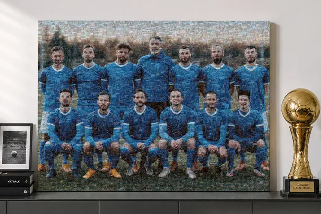 fotomozaiek team voorbeeld